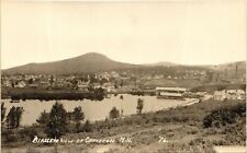 AERIAL BIRDS-EYE-VIEW PANORAMA real photo postcard rppc GROVETON NH 1910s picture