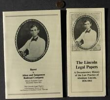 1989 Springfield Illinois Abraham Lincoln Legal Papers TWO Booklet Brochure Set- picture
