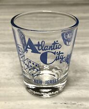 VINTAGE ATLANTIC CITY CASINO SOUVENIR SHOT GLASS BAR NOVELTY PERFECT CONDITION picture
