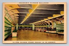 Ballroom of Excursion Steamer President, Antique Vintage Souvenir Postcard picture