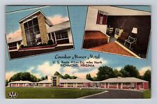 Richmond VA-Virginia, Cavalier Manor Motel Advertising, Vintage c1955 Postcard picture