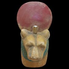 RARE ANCIENT EGYPTIAN PHARAONIC ANTIQUE HEAD OF SEKHMET GOD STATUE BC picture