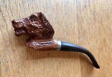 Vintage Genuine Briar Hand Carved Wooden Horse Dog Tobacco Pipe LOVELY CONDITION picture