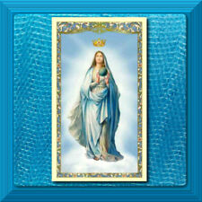 Rosary Prayer Card The Hail Holy Queen LAMINATED Mother of Mercy Catholic picture