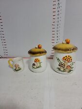 3 Piece VINTAGE MERRY MUSHROOM CANISTER 1978  SEARS ROEBUCK MADE IN JAPAN #1 picture