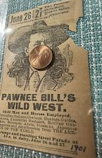ANTIQUE 1901 Pawnee Bill's Historic Wild West Show Newspaper Advertisement picture