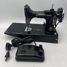 1935 SINGER 221 FEATHERWEIGHT SEWING MACHINE w/ Pedal Vintage Works Great picture