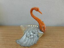 Vintage Decorated Swan Plastic Sugar Bowl Candy Bowl picture