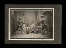 Antique Indian Wars Era Armed Army Soldiers Cabinet Photo Excellent Action Shot picture