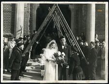 Larger size, amazing chimney sweep wedding w ladders, unusual, rare, Vintage fin picture