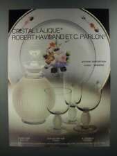 1986 Cristal Lalique Langeais Crystal & Haviland Winterthur Porcelain Ad picture