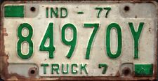 Vintage 1977 INDIANA  License Plate - Crafting Birthday MANCAVE slf picture