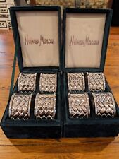 Set Of 8 Silver Plated Napkin Rings From Neiman Marcus picture