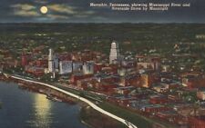 Postcard TN Memphis Riverside Drive & Mississippi by Moonlight Vintage PC G6329 picture