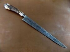WILD CUSTOM HANDMADE 15 INCHES LONG IN DAMASCUS STEEL HUNTING BEAUTIFUL CHEIF picture