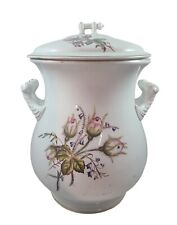 Antique Floral Ironstone Willets China Wash Large Lidded Chamber Pot picture