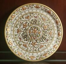 HANDCRAFTED MARBLE ACCENT PLATE FROM THE ROYAL CITY OF JAIPUR (RAJASTHAN) picture