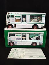 Hess 2018 Toy Truck - RV with ATV and Motorbike  Lights Loading Ramp New picture