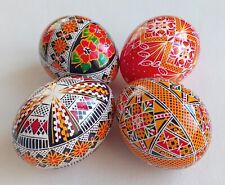 4 Real Ukrainian hand made Pysanky Easter Eggs Ukraine Pisanki Pysanka egg shell picture