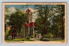 Port Clinton OH-Ohio, Ottawa County Courthouse, c1956 Vintage Souvenir Postcard picture