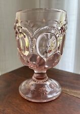 Vintage LE Smith By Fenton Moon & Stars Goblet Light Pink RARE picture