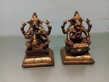 2 Vintage Old Solid  Bronze Elephant God S Ganesha Figurines $200 obo picture