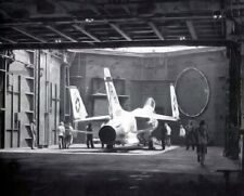 Crusader in elevator of Aircraft Carrier USS Ticonderoga Vietnam War Photo 779 picture