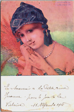 Art Nouveau Raphael Kirchner Lady Vintage Postcard C078 picture