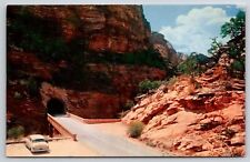 Postcard Utah Entrance To Zion Tunnel National Park Road Street picture
