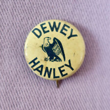 1948 Thomas E. Dewey/Joe Hanley for Senator Coattails Pinback Button Political picture