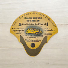 1939 New York World's Fair Taxi Cab Advertising Paper Fan picture