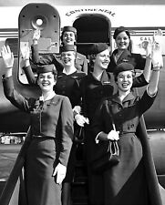 CONTINENTAL AIRLINES  Group of STEWARDESSES 8.5X11 Photo picture