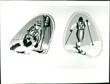 Illustrations of skier. TV. Ingemar Stenmark - Vintage Photograph 3168904 picture