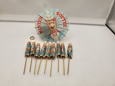 Lot of 10 - Vintage 1950's Mister Mr Softee Drink / Dollhouse Umbrella Parasol picture
