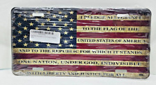 USA Flag American Patriotic Pledge of Allegiance Aluminum License Plate picture