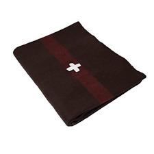 Swiss Army Wool Blanket with Cross Warm Cozy Outdoor Adventures Classic Design picture