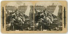 c1900's Stereoview Card Fishwives of Finland, A Busy Scene by the Quay picture