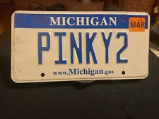 Michigan License Plate Vanity PINKY 2 2011 picture
