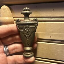 Vintage Brass patina Embossed Urn Shaped Finial 3&1/2 inches Tall picture