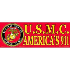 USMC America's 911 Bumper Sticker 3-1/4