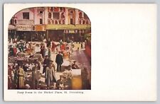 Postcard Busy Scene in The Market Place St. Petersburg JF1.108 picture