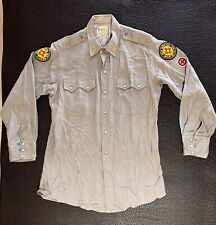 VINTAGE 1940s NEW MEXICO MOUNTED PATROL POLICE Uniform Shirt Pearl Snap OBSOLETE picture