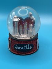 Seattle Skyline Space Needle Glass Snow Globe I Heart Seattle Souvenir Gift picture