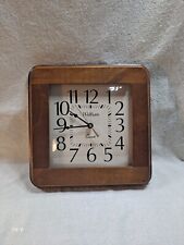 Vintage Waltham Bubble Glass Wood Analog Wall Clock w Second Hand WORKS picture