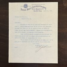 1909 U.S. ENVELOPE COMPANY CONNECTICUT TYPED LETTER STEEL DIE STAMPING picture