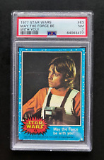 1977 Topps Star Wars MAY THE FORCE BE WITH YOU #63 Luke RC - PSA 7 - Centered picture
