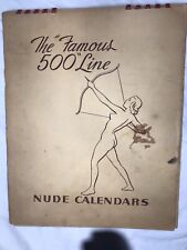 Rare: 1954 THE FAMOUS 500 LINE PINUP NUDE CALENDAR SALESMAN'S SAMPLE 13 pictures picture