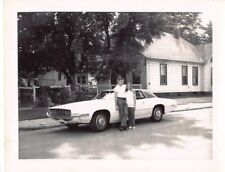 Old Photo Snapshot Man Woman Couple Husband Wife Beside A Classic Car #8 Z37 picture