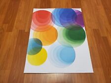 RARE Vtg retro 90s Piero Dorazio Rainbow Circles Signed Numbered Art Piece LOOK picture