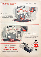 Vintage Print Ad Kleenex Tissue Little Lulu Comic Cartoon 1954 